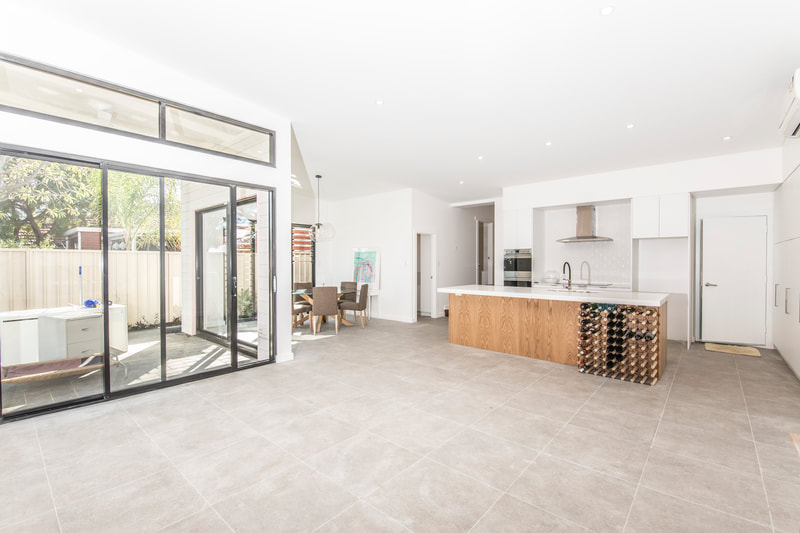 Open plan kitchen living dining